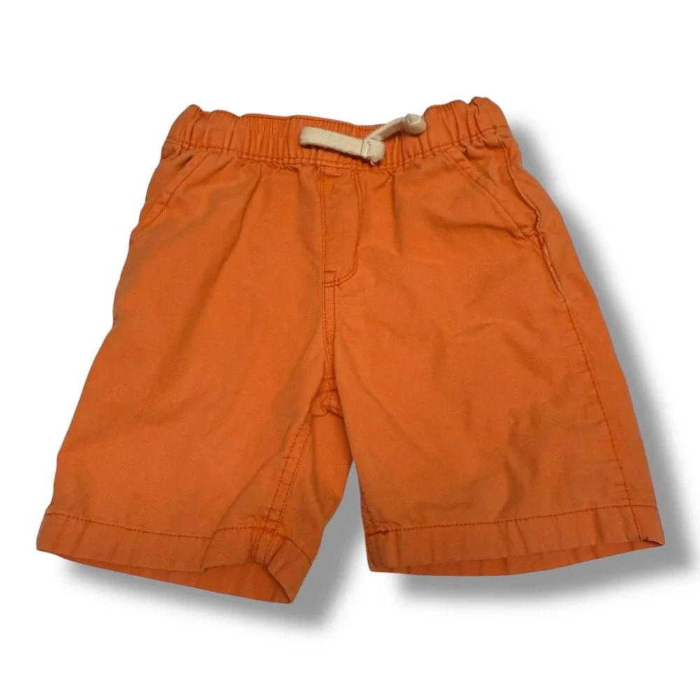 The Childrens Place Kids Orange Chino Shorts Elastic‎ Waist Adjustable 4T